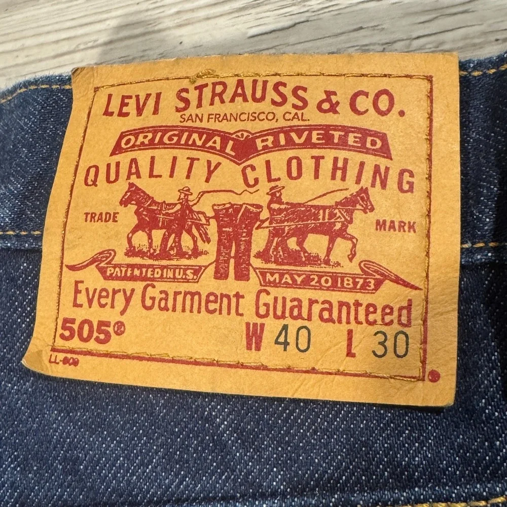 Vintage Levi's 505 Jeans Mens 40x30 (37x30 actual) Red Batwing 01-00‎
